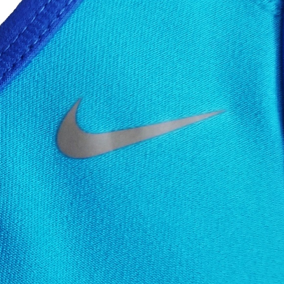 NIKE Racer Back Tank w Bra Ocean Blue - Picture 4 of 5